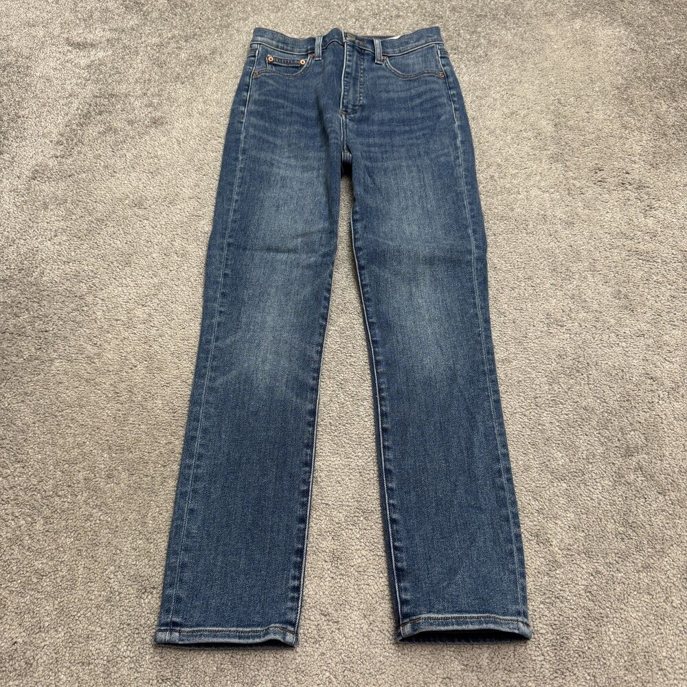 Denim Forum Womens 25 The Lola High Rise Skinny Jeans Blue Organic Cotton 26L
